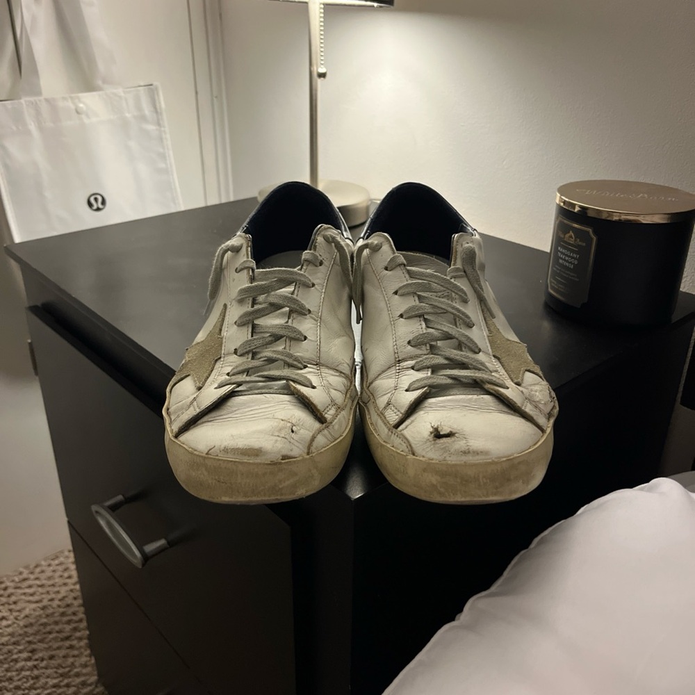 GGDB White and Black Star Sneakers - Picture 2 of 5